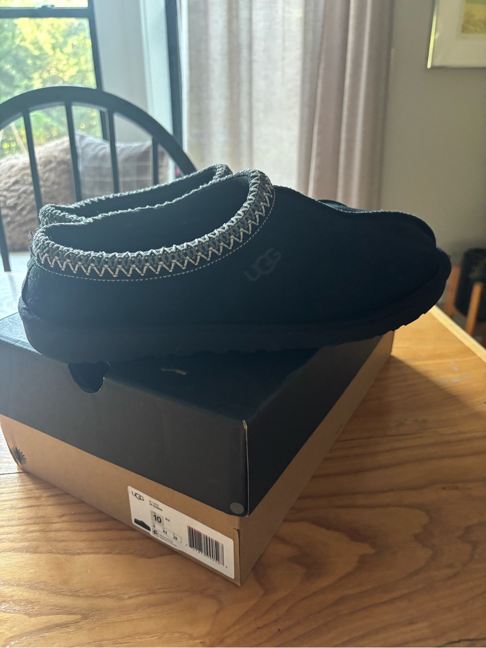 UGG Men's Tasman Black Slippers Size 10
